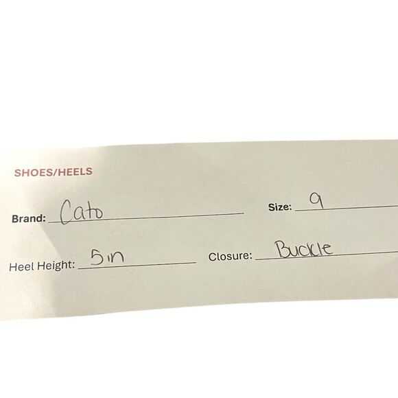 Cato High Heel Sandals Women's 9 Slingback Buckle Fabric Open Toe Party Casual - Picture 14 of 14